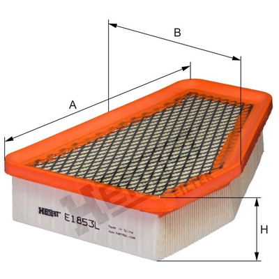 HENGST FILTER - E1853L - Air Filter Insert pa2