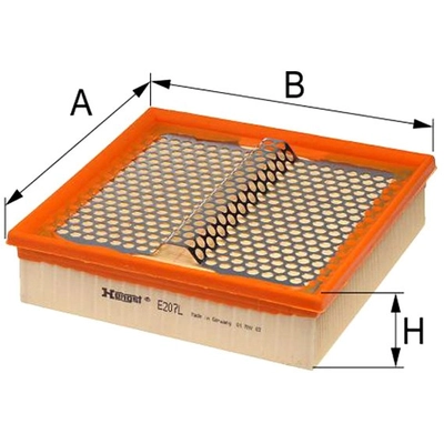 HENGST FILTER - E207L - Air Filter Insert pa2