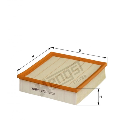HENGST FILTER - E22L - Air Filter Insert pa2