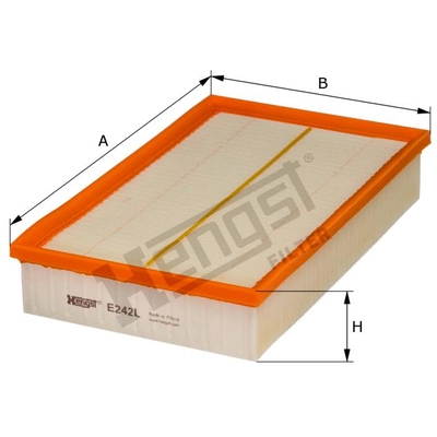 HENGST FILTER - E242L - Air Filter Insert pa2