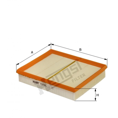 HENGST FILTER - E318L - Air Filter Insert pa2