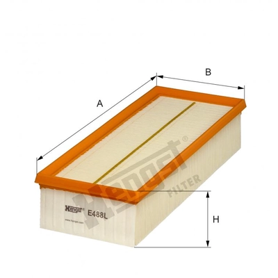 HENGST FILTER - E488L - Filtre à air Insert pa2