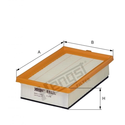 HENGST FILTER - E532L - Air Filter Insert pa2