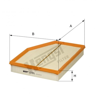 HENGST FILTER - E720L - Air Filter Insert pa2