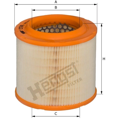 HENGST FILTER - E724L - Air Filter Insert pa2