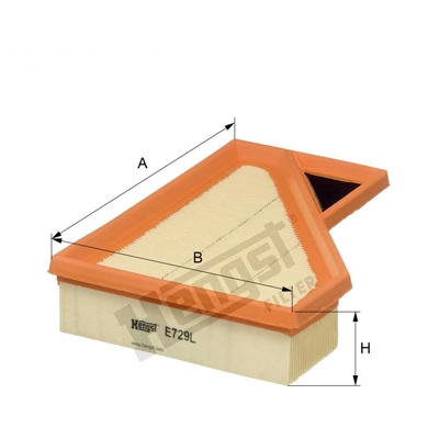HENGST FILTER - E729L - Air Filter Insert pa2