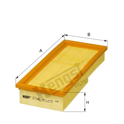 HENGST FILTER - E734L - Air Filter Insert pa2