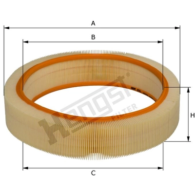 HENGST FILTER - E73L - Air Filter Insert pa2