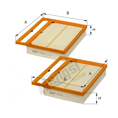 HENGST FILTER - E747L2 - Filtre à air Insert pa2