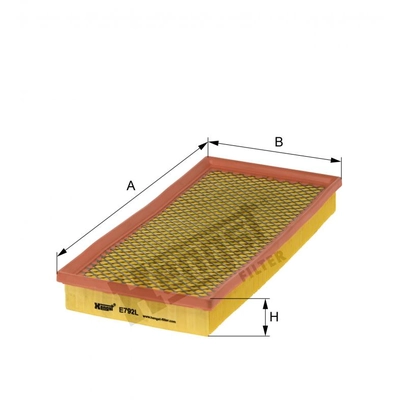 HENGST FILTER - E792L - Filtre à air Insert pa2