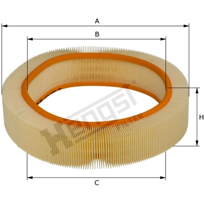 HENGST FILTER - E82L - Air Filter Insert pa2