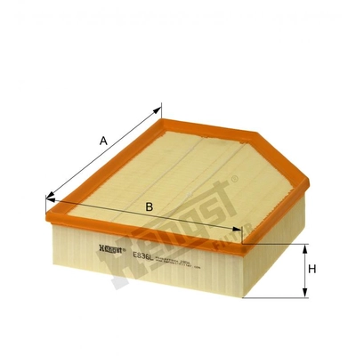 HENGST FILTER - E836L - Air Filter Insert pa2