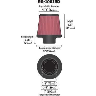 K & N ENGINEERING - RG-1001RD - Air Filter pa2