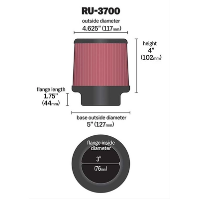 K & N ENGINEERING - RU3700 - Filtre à air pa2