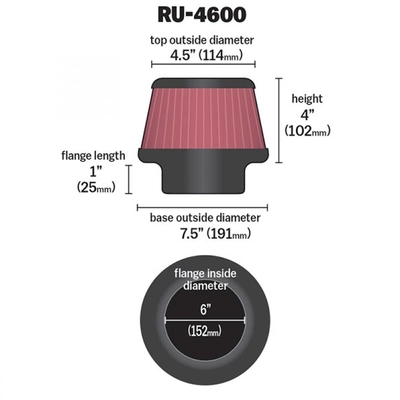 K & N ENGINEERING - RU4600 - Filtre � air pa2