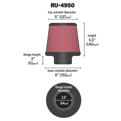 K & N ENGINEERING - RU4950 - Filtre à air pa2