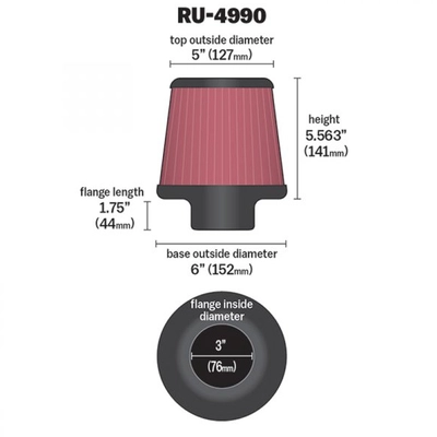 K & N ENGINEERING - RU4990 - Air Filter pa2