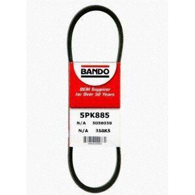 Alternator And Power Steering Belt by BANDO USA - 5PK885 pa1