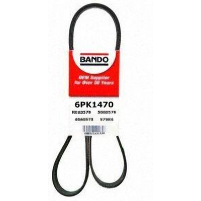 Alternator And Water Pump Belt by BANDO USA - 6PK1470 pa2