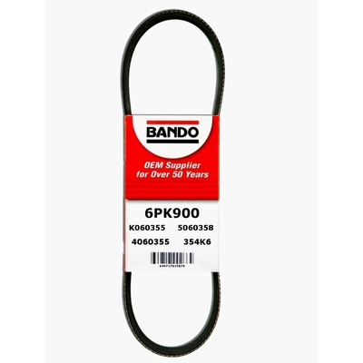 Courroie d'alternateur et de pompe � eau by BANDO USA - 6PK900 pa1