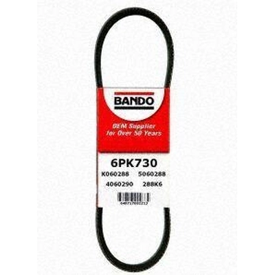 Alternator Belt by BANDO USA - 6PK730 pa5