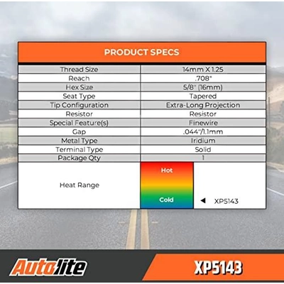 Autolite Iridium XP Plug by AUTOLITE - XP5143 pa4