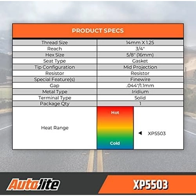 Autolite Iridium XP Plug by AUTOLITE - XP5503 pa12