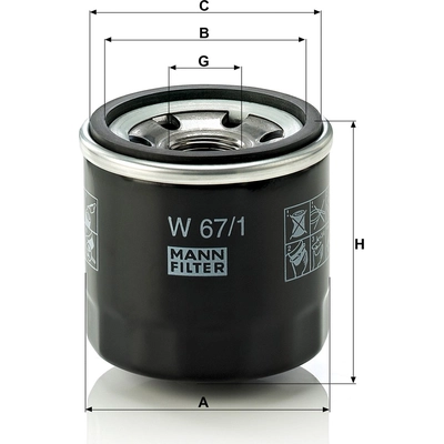 Automatic Transmission Filter by MANN-FILTER - W67/1 pa2