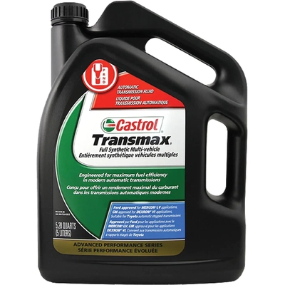 CASTROL Synthetic Automatic Transmission Fluid Transmax Full Synthetic Multi-Vehicle ATF , 5L (Pack of 3) - 006783A pa9