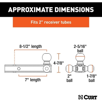 Ball Mount by CURT MANUFACTURING - 45001 pa6