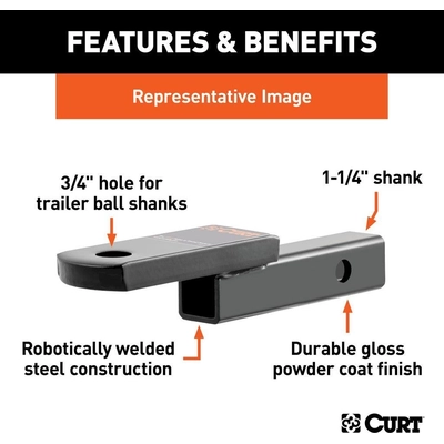 Ball Mount by CURT MANUFACTURING - 45019 pa6