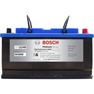 BOSCH - S6588B - Car Battery - Group Size: 49 - 850CCA pa9