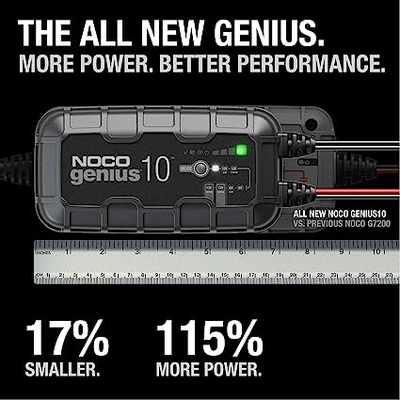 NOCO BOOST - GENIUS10 - 10 Amp, 6V and 12V, Portable Universal Battery Charger pa3