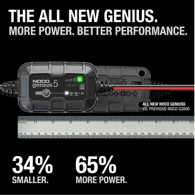 NOCO BOOST - GENIUS5 - 5 Amp, 6V and 12V, Car Battery Charger & Maintainer pa5