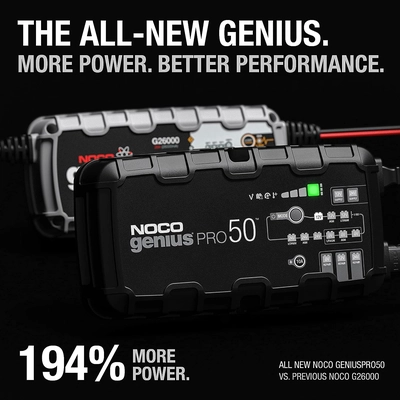 NOCO BOOST - GENIUSPRO50 - 50 Amp, 6V, 12V and 24V, Universal Chargeur de batterie & Maintainer pa2