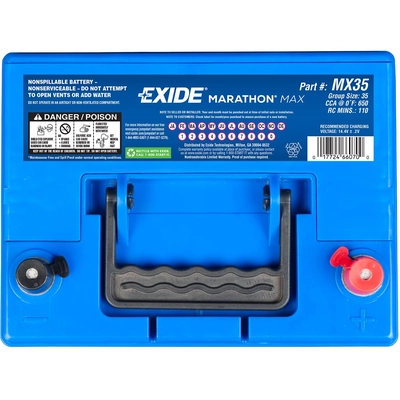 EXIDE - MX35 - AGM Sealed Automotive Battery pa2