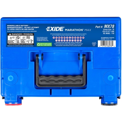 EXIDE - MX78 - AGM Battery pa2