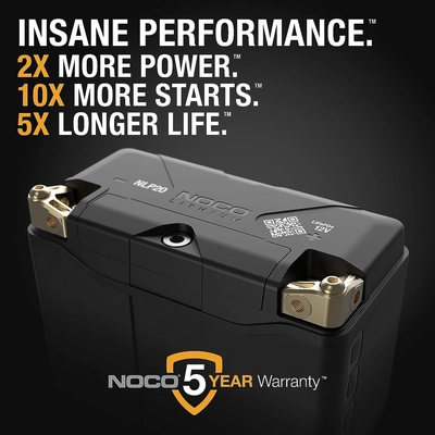 NOCO BOOST - NLP20  -  600 Amp, 12V, Lithium Powersports Battery pa2