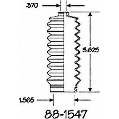 Ensemble de soufflet de crémaillère de EMPI - 88-1547K pa3