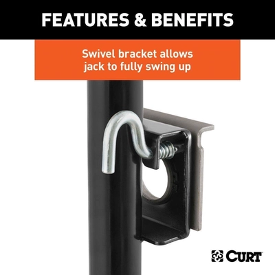 Bracket Mount Swivel Jack by CURT MANUFACTURING - 28302 pa8