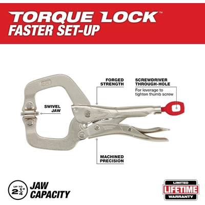 MILWAUKEE - 48-22-3522 - Locking C-Clamp With Swivel Jaws pa2