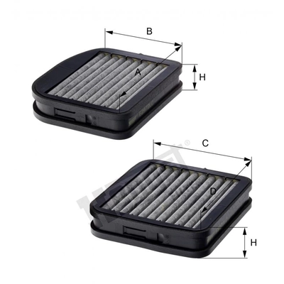 HENGST FILTER - E2973LC2 - Cabin Air Carbon Filter pa1