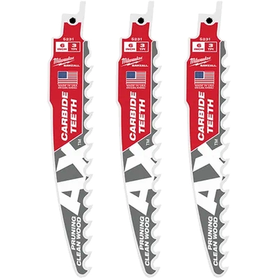 MILWAUKEE - 48-00-5331 - Carbide Teeth for Pruning & Clean Wood Sawzall Blade pa1