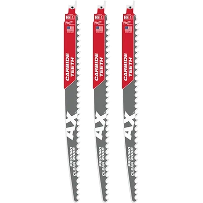 MILWAUKEE - 48-00-5333 - Carbide Teeth for Pruning & Clean Wood Sawzall Blade pa1