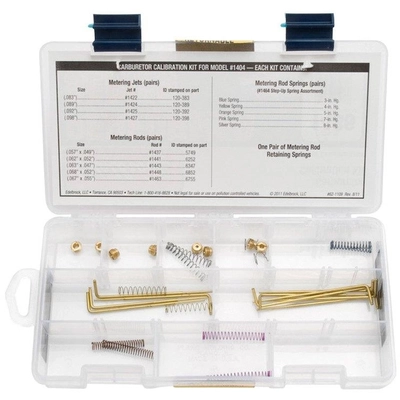 Carburetor Calibration Kit by EDELBROCK - 1486 pa3