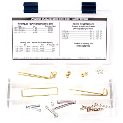 Carburetor Calibration Kit by EDELBROCK - 1487 pa4