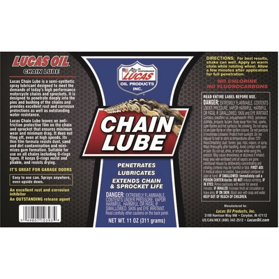 Lucas Oil - 10393 - Chain Lube Aerosol - 11 Ounce pa2