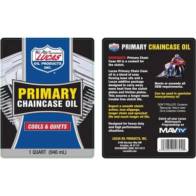 Lucas Oil - 10790 - Primary Chaincase Oil - 1 Quart pa2