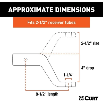 Barre de remorquage de service commercial par CURT MANUFACTURING - 45458 pa5