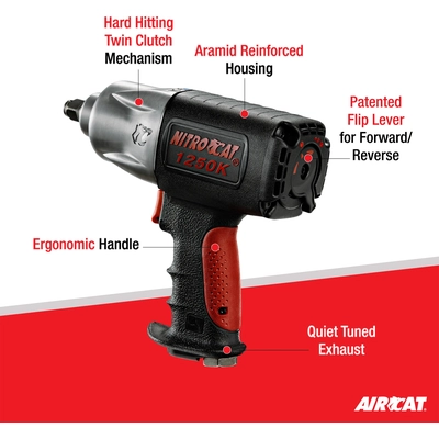 AIRCAT PNEUMATIC TOOLS - 1250K - Composite Impact Wrench pa3